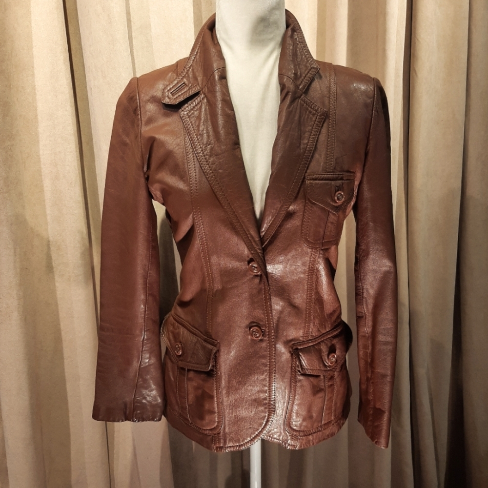 B.P.D International leather blazer